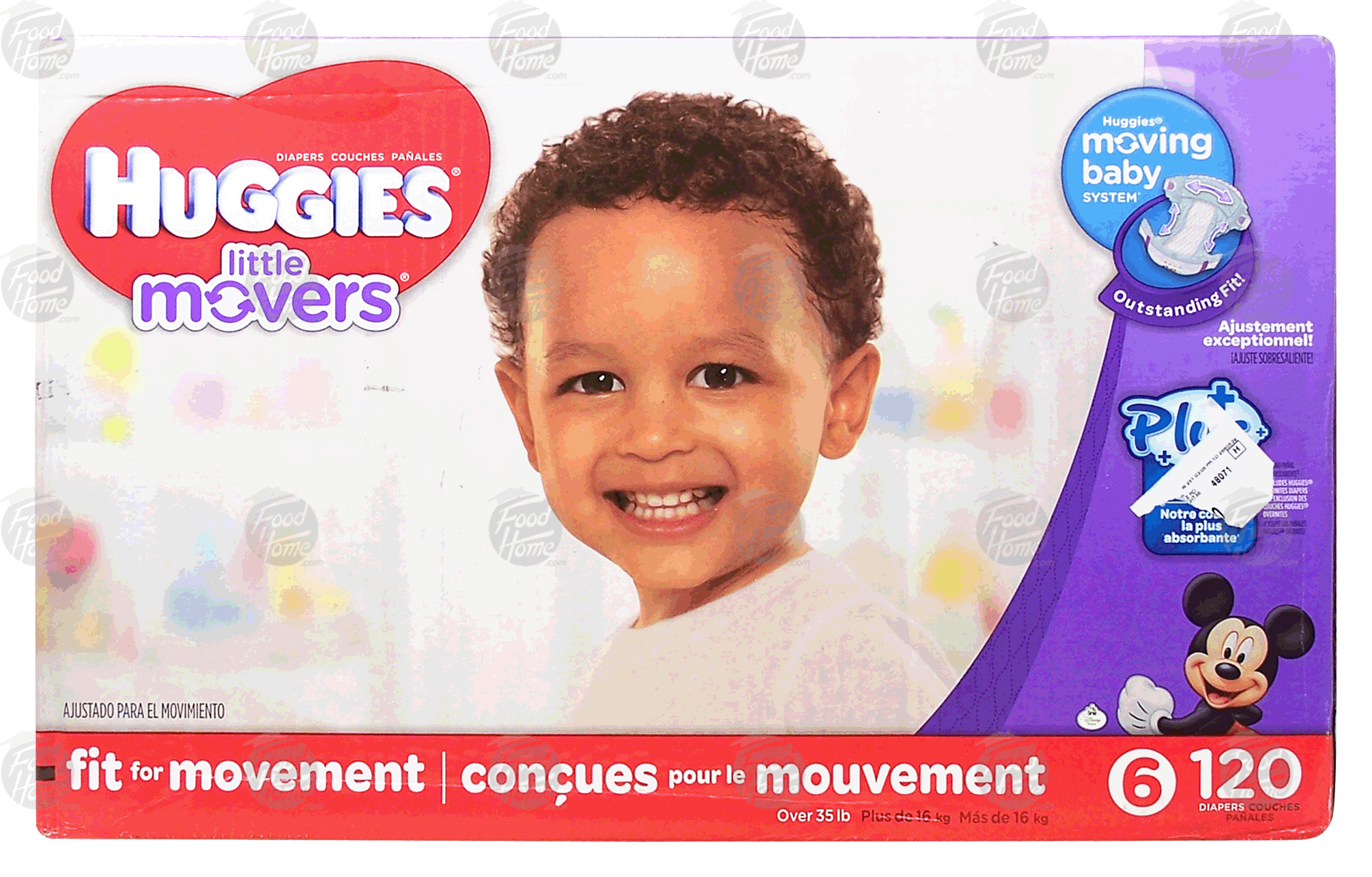 Huggies little movers baby diapers, size 6, over 35lbs. Full-Size Picture